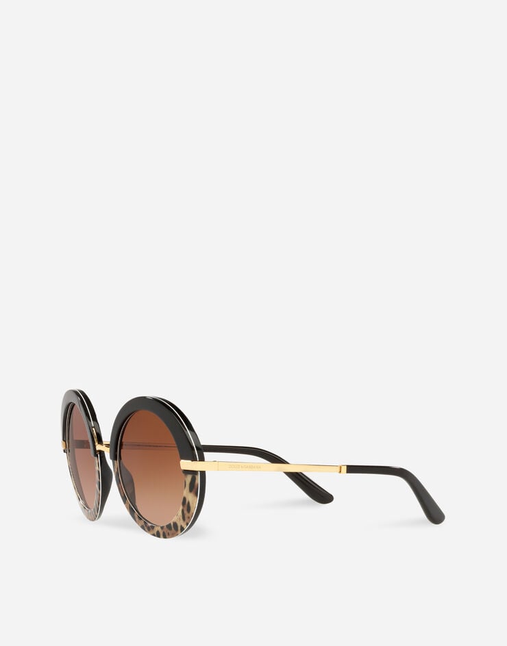 Dolce & Gabbana Half print sunglasses Leo print VG439AVP413