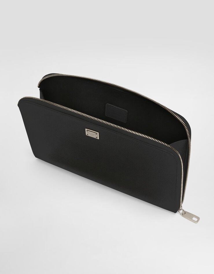 Dolce & Gabbana Alpine calfskin Sicily clutch bag Black BM2528BG662