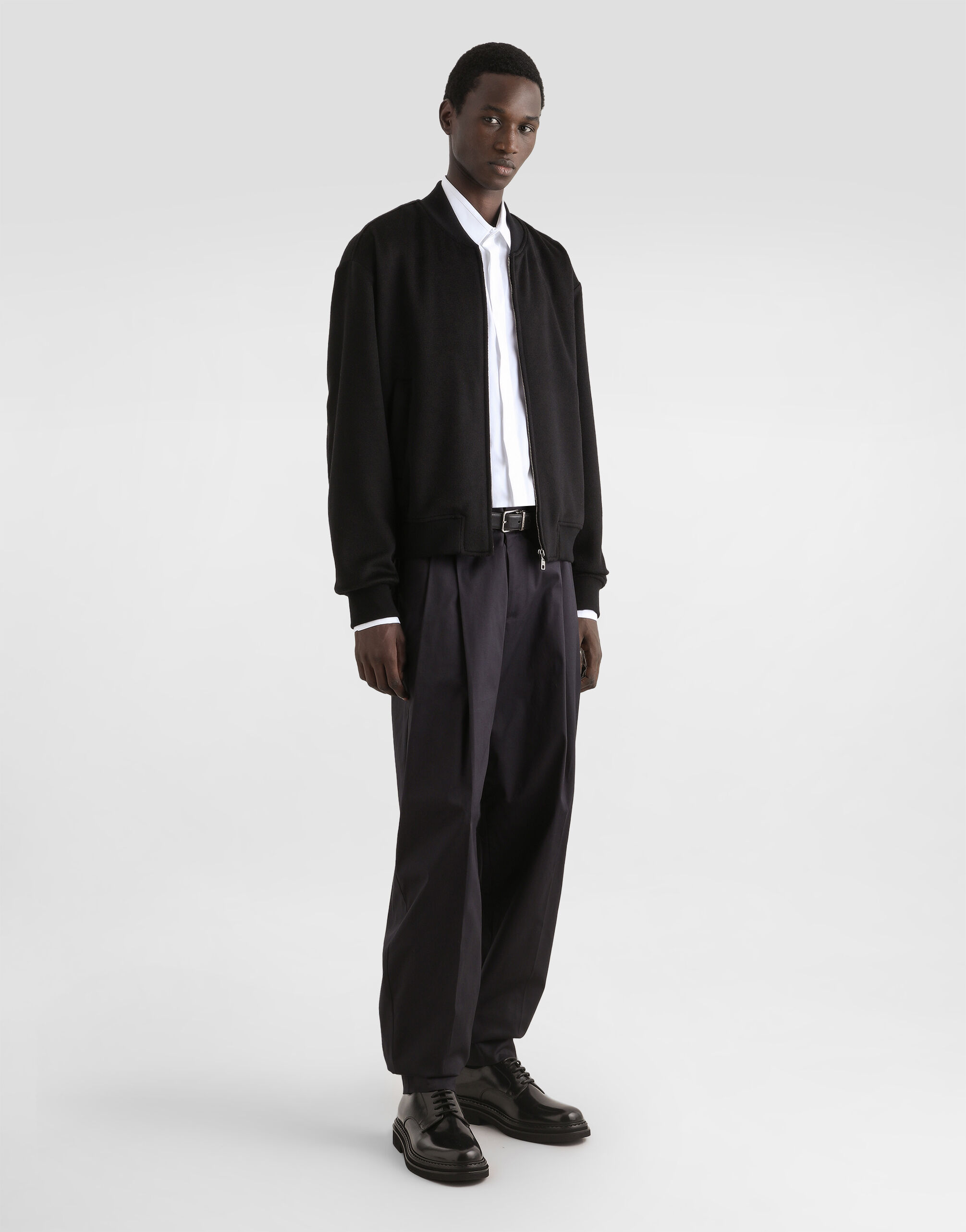 Blackのメンズ カシミア ボンバー ジャケット | Dolce&Gabbana®