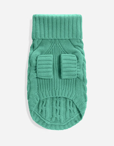 Dolce & Gabbana Wool dog sweater Green GX09KCJFMMD