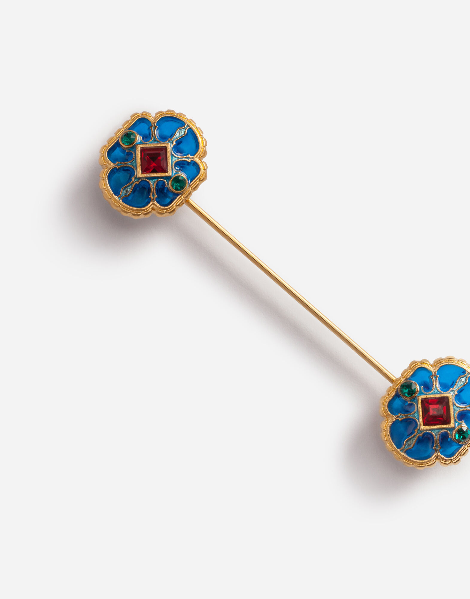 ブローチ メタル エナメルフラワー