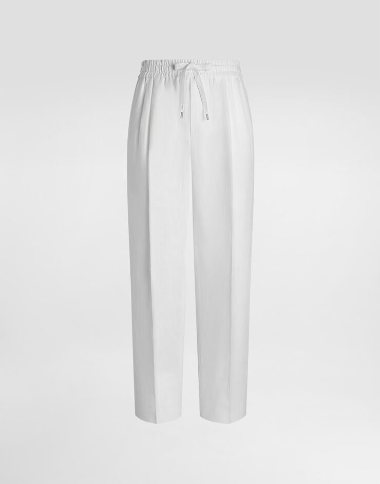 Dolce & Gabbana Linen jogging trousers White GP12RZFU4JB