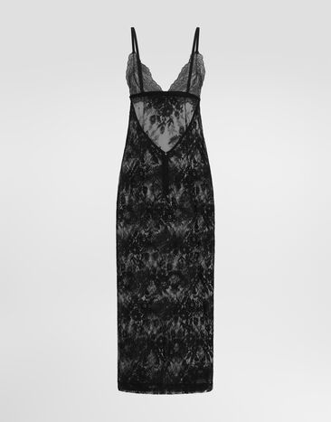 Dolce & Gabbana Robe en dentelle Noir F614ETFLUCO