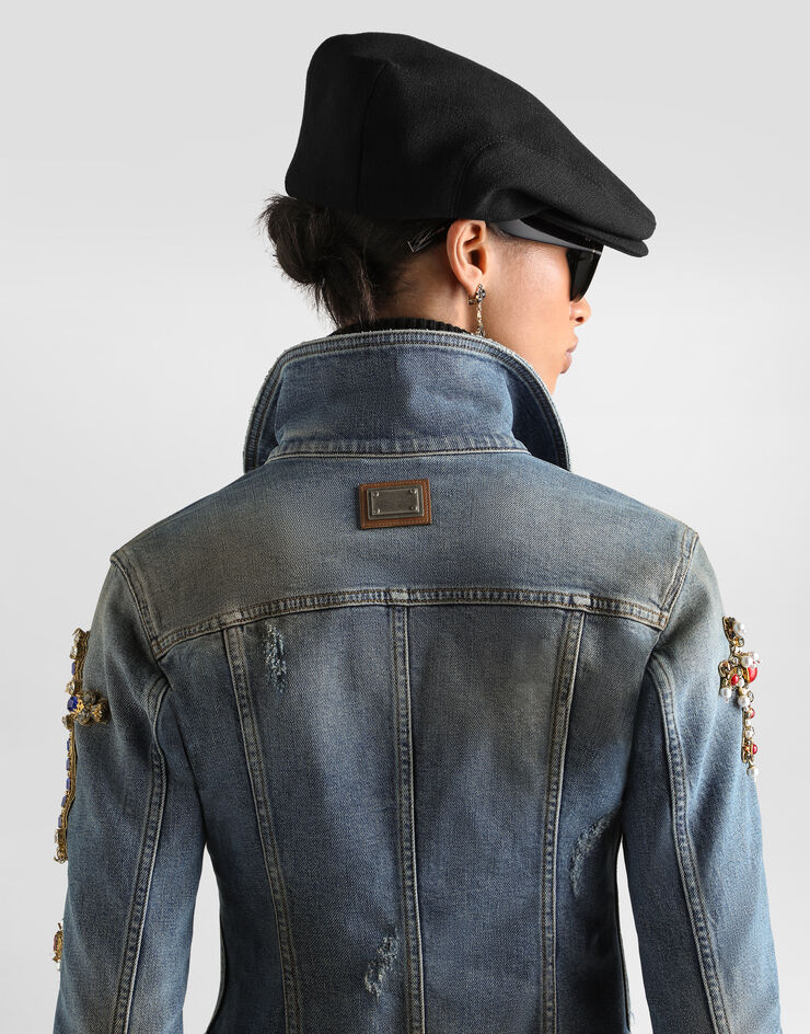 Dolce & Gabbana Denim jacket with embroidery Dolce & Gabbana Denim jacket with embroidery Multicolor F9U67ZG8PG6