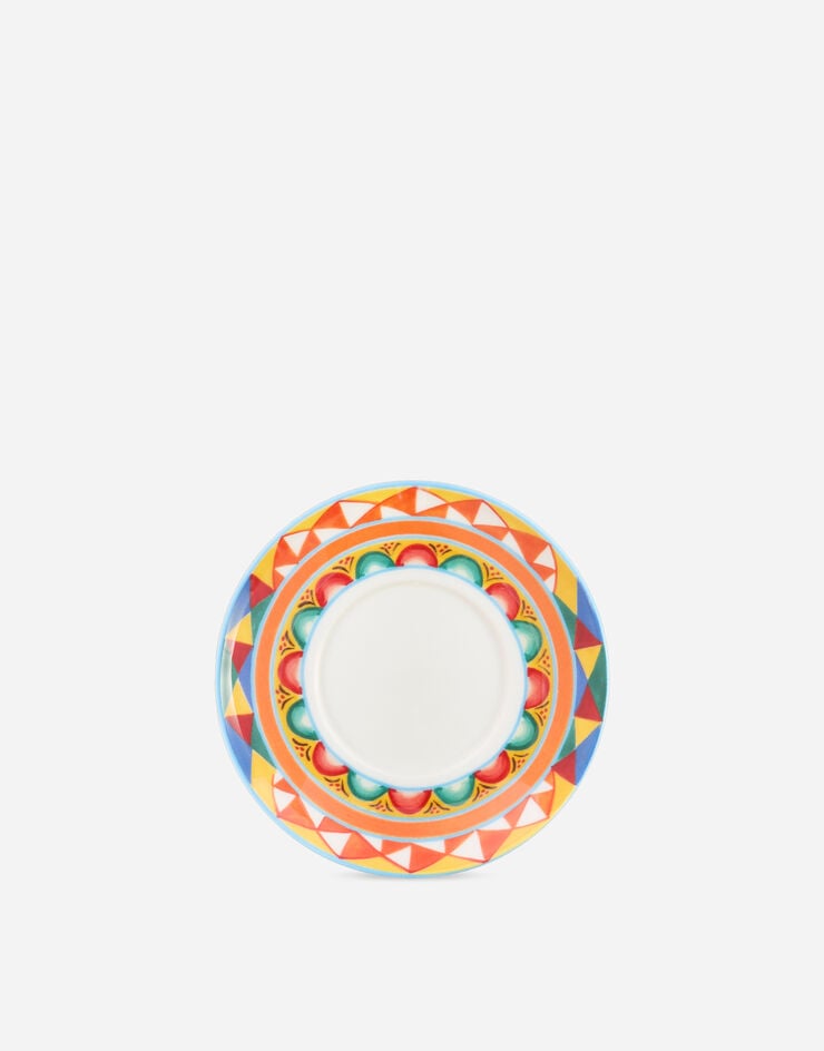 Dolce & Gabbana Teetasse mit Untertasse aus feinem Porzellan Mehrfarbig TC0S06TCA02