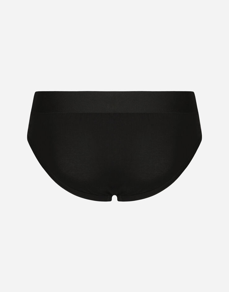Dolce & Gabbana Midi-Slip Baumwollstretch Schwarz M3F31JONP20