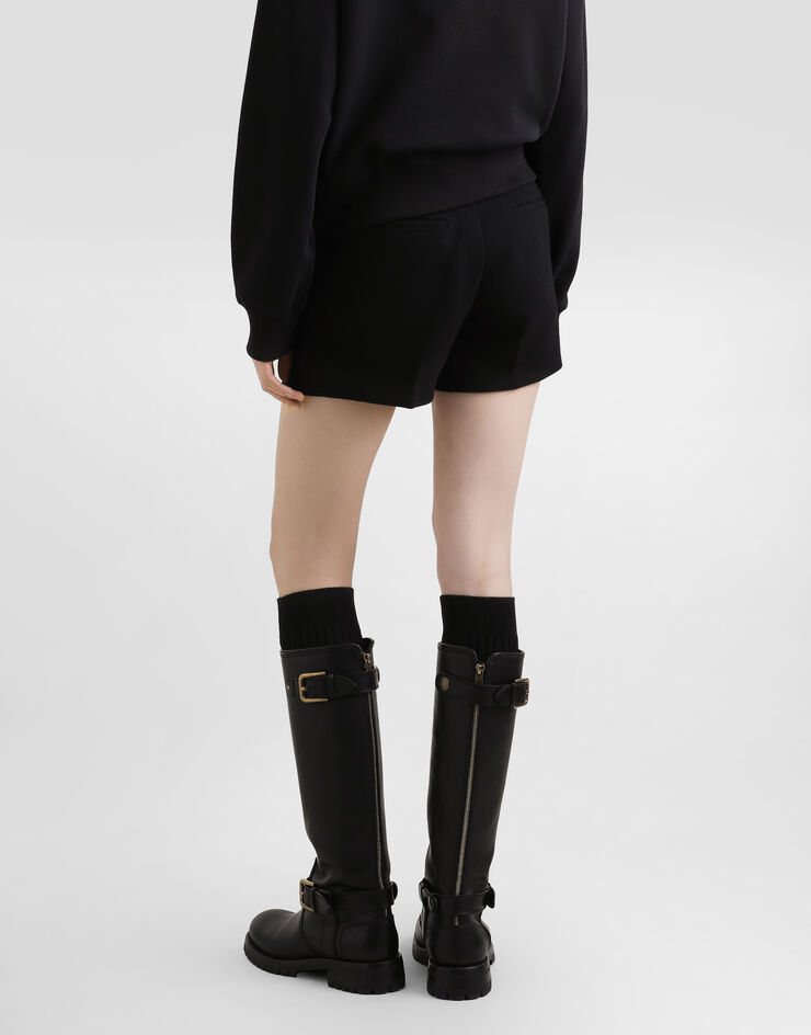 Dolce & Gabbana 羊毛绉绸短裤 黑 FTDBHTFU2TZ
