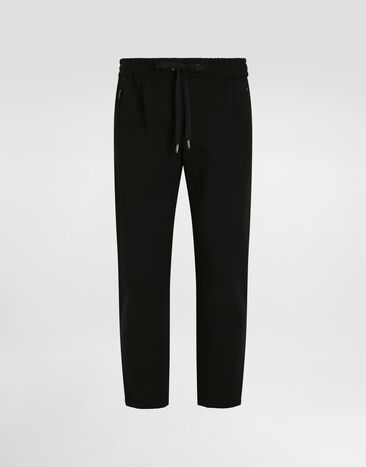 Dolce & Gabbana Jersey jogging pants with DG patch Black GVZAEZFUGP0