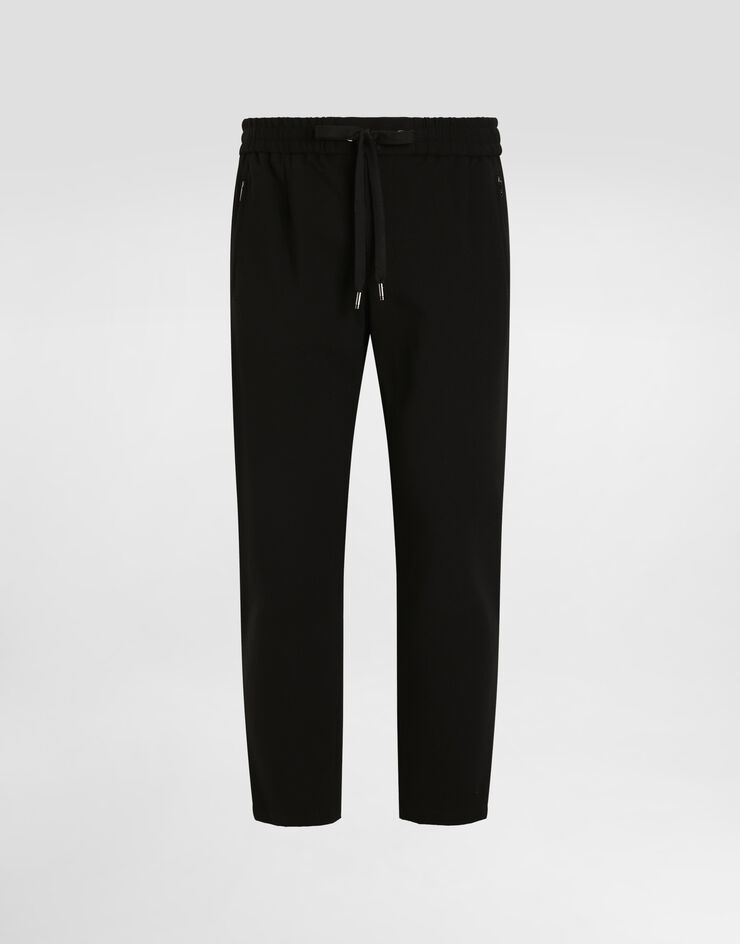 Dolce & Gabbana Jersey jogging pants with DG patch Black GVZAEZFUGP0