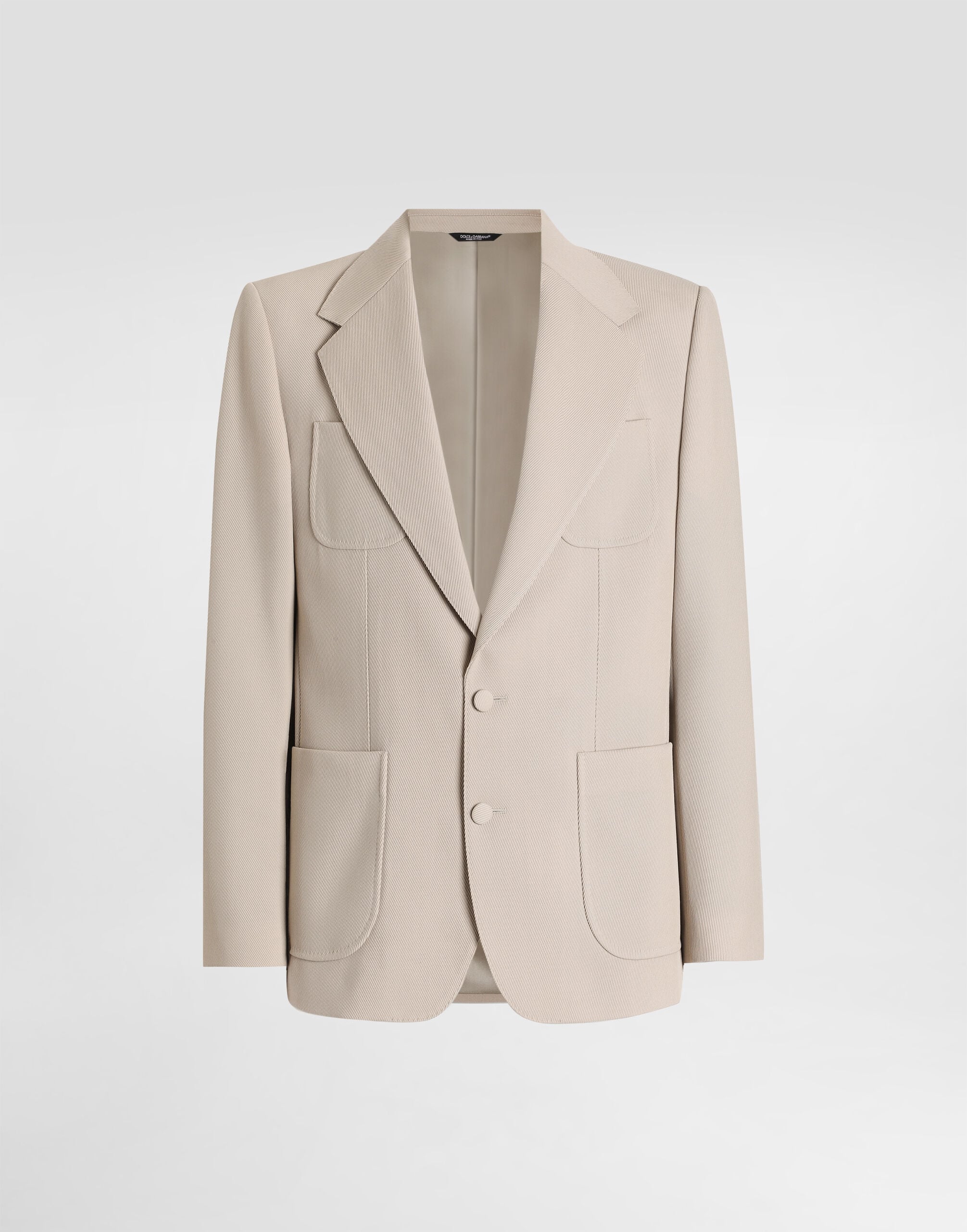 Single-breasted portofino wool jacket