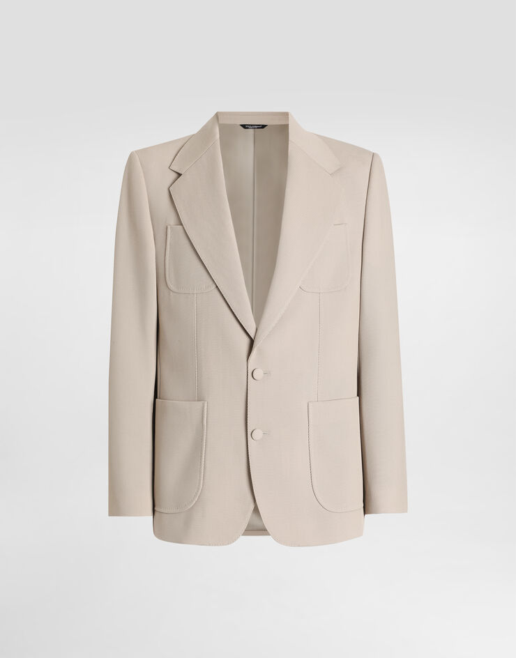 Dolce & Gabbana Chaqueta de botonadura sencilla Portofino de lana Beige G2WA0TFU2X3