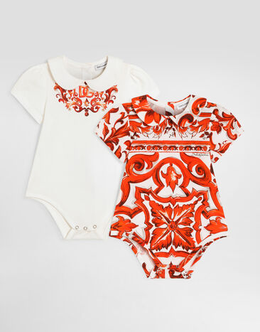 Dolce & Gabbana Majolica-print jersey body gift set Multicolor L2JO5FG7P5M