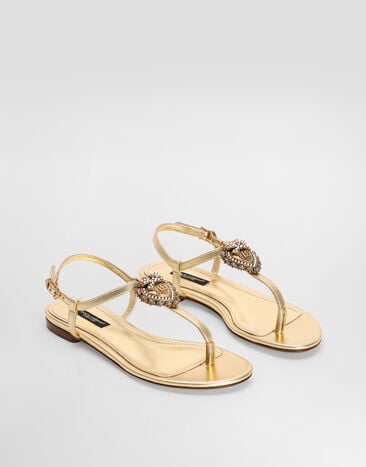 Dolce & Gabbana Sandalias Devotion en napa Dorado CQ0353A1016