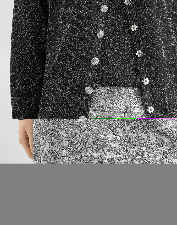 Dolce & Gabbana Metallic viscose cardigan Multicolor FXVCXTJGMCE