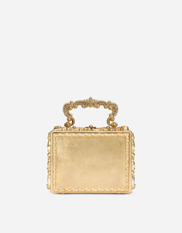 Dolce & Gabbana Calfskin Dolce Box bag with rhinestone and mirrored detailing MULTICOLOR BB5970AD783