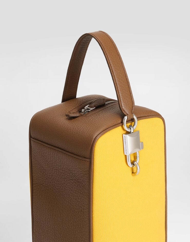 Dolce & Gabbana Lock canvas and calfskin handbag Multicolor BM2449A0368