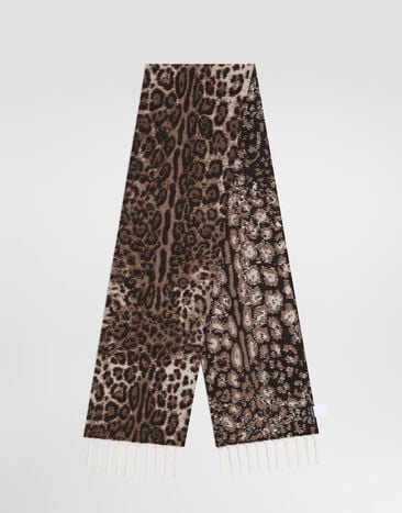 Dolce & Gabbana Leopard wool jacquard stole Dolce & Gabbana Leopard wool jacquard stole Print FS355AGDD0X