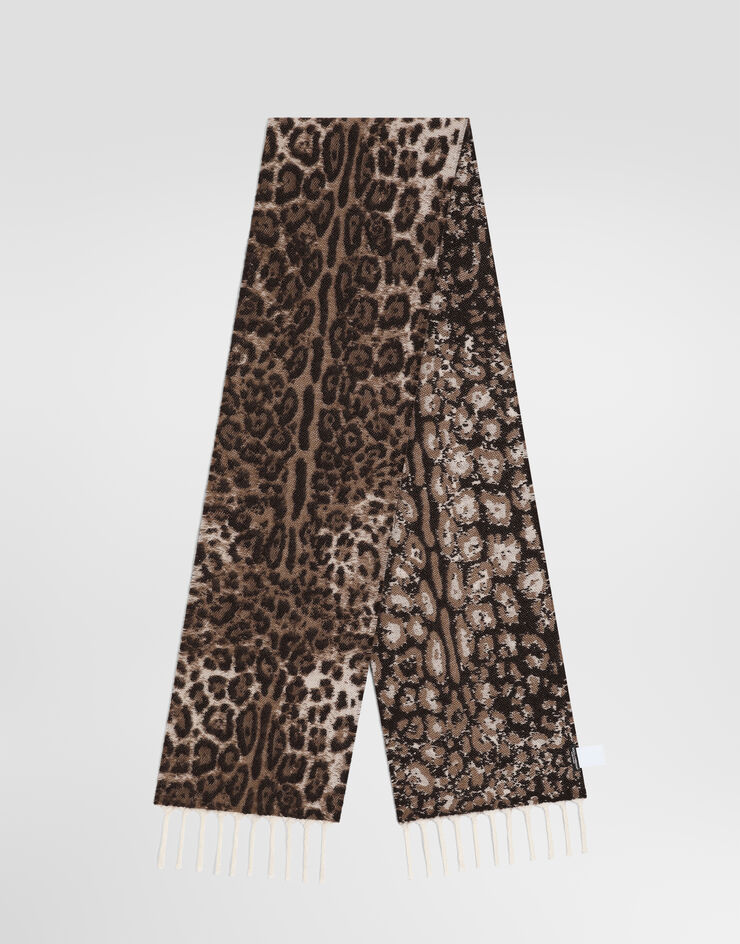 Dolce & Gabbana Leopard wool jacquard stole Dolce & Gabbana Leopard wool jacquard stole Print FS355AGDD0X