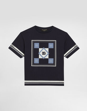 Dolce & Gabbana T-Shirt aus Jersey mit Print Mehrfarbig L4JTHVII7HO