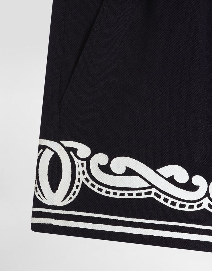 Dolce & Gabbana バンダナプリント ピケ ショートパンツ  ブルー L1JQU7G7O0B