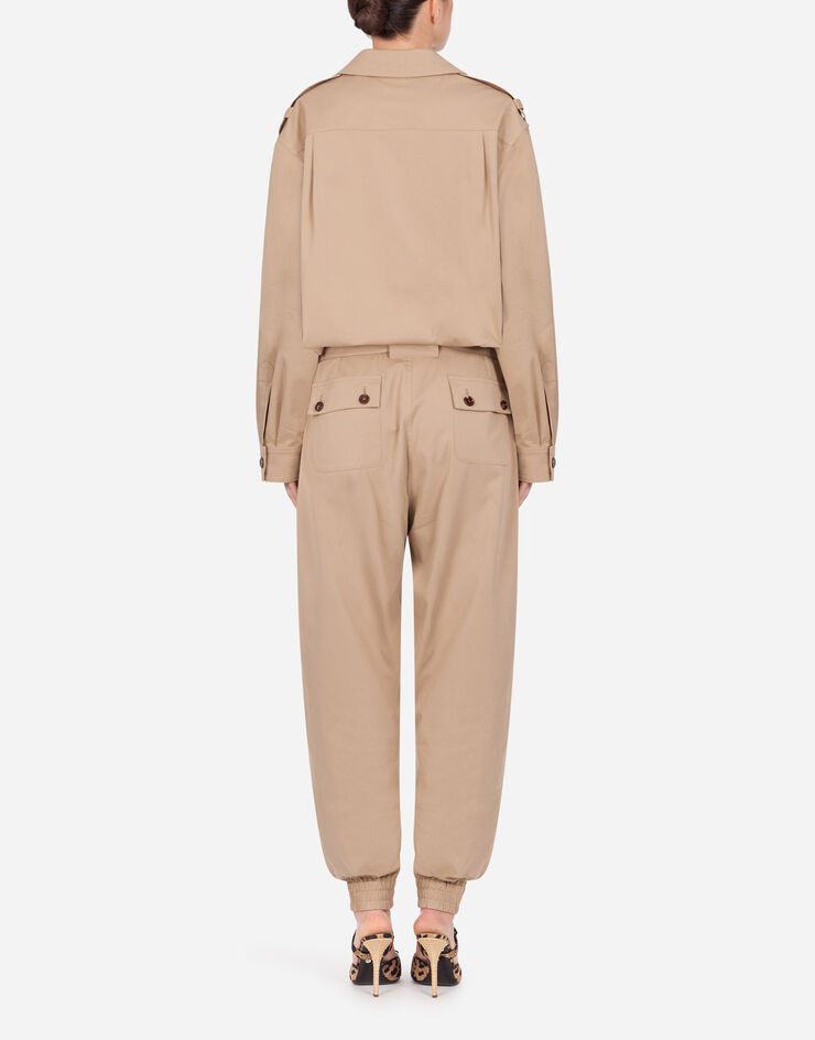 Dolce & Gabbana SAFARI SUIT IN GABARDINE BEIGE F6J1QTFUFJ9