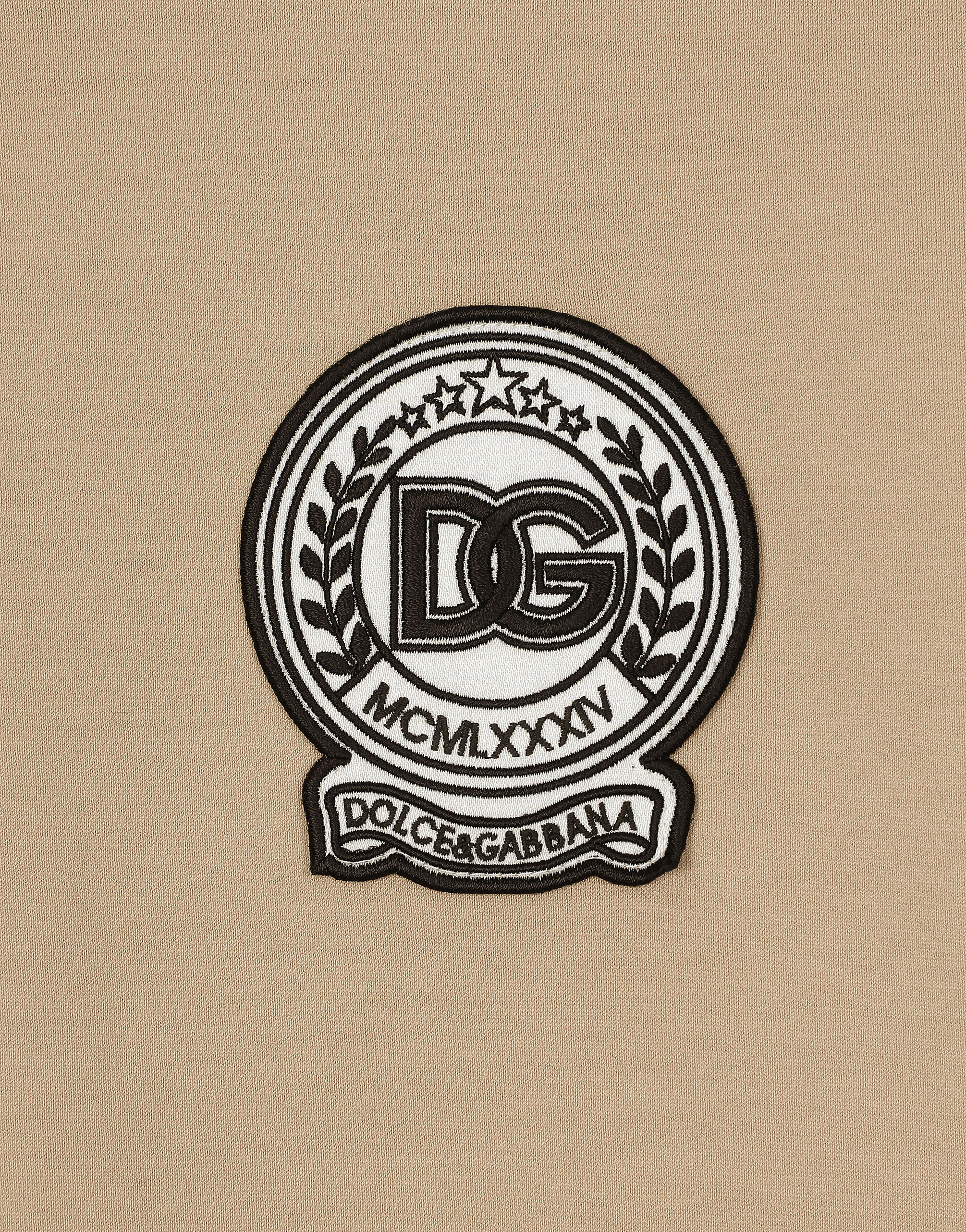 【期間限定特価】 T-shirt Cotton with Men for Beige in embroidery logo DG 小物