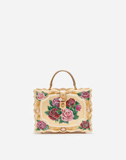 Dolce & Gabbana Dolce Box bag in golden hand-painted wood Pink BB7116A1471