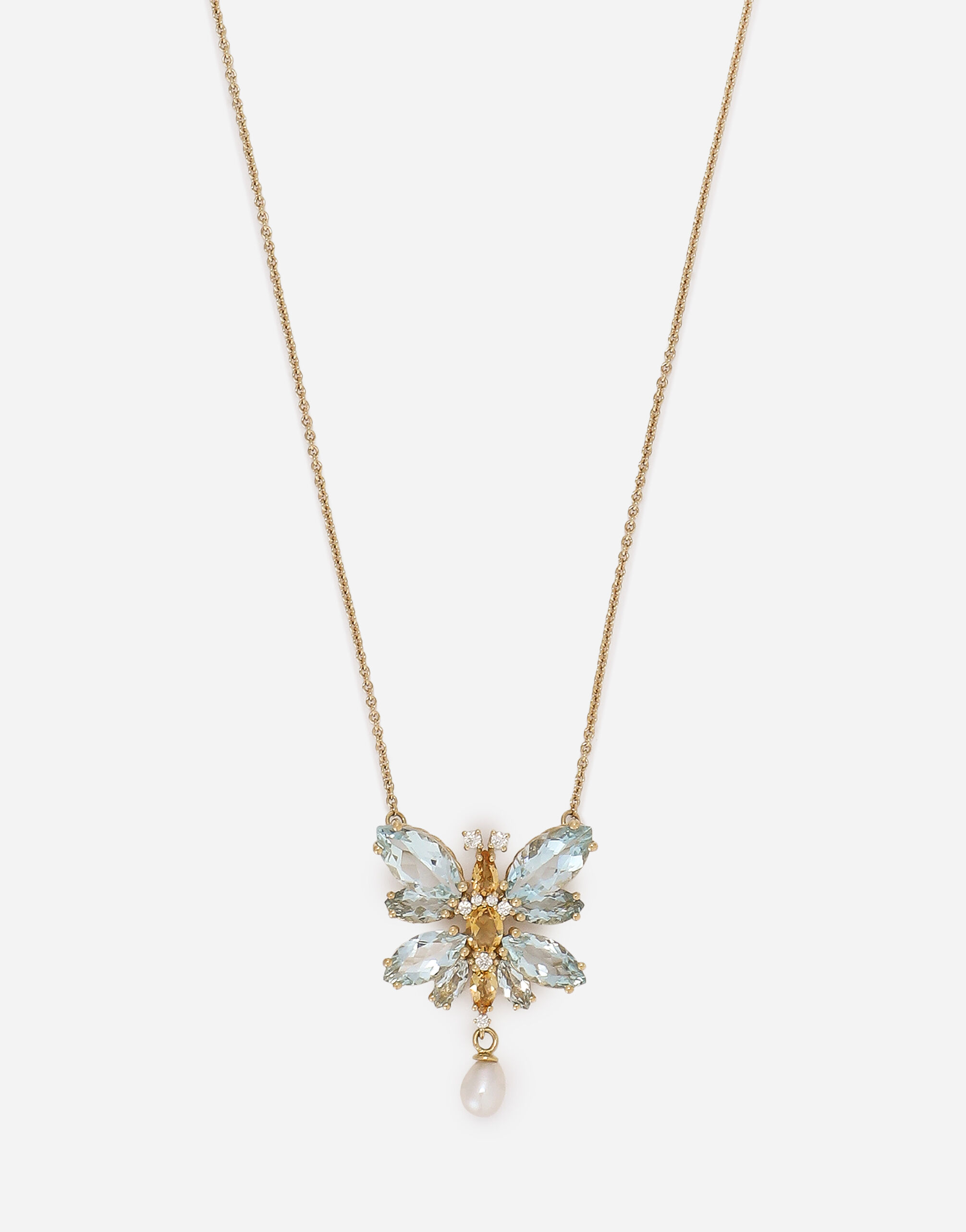 ドルガバ　18k Spring necklace in 18K yellow gold and aquamarine in Gold for
