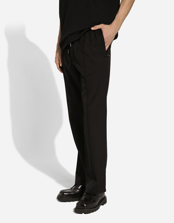 Dolce & Gabbana Stretch wool jogging pants Black GP01UTFURLB