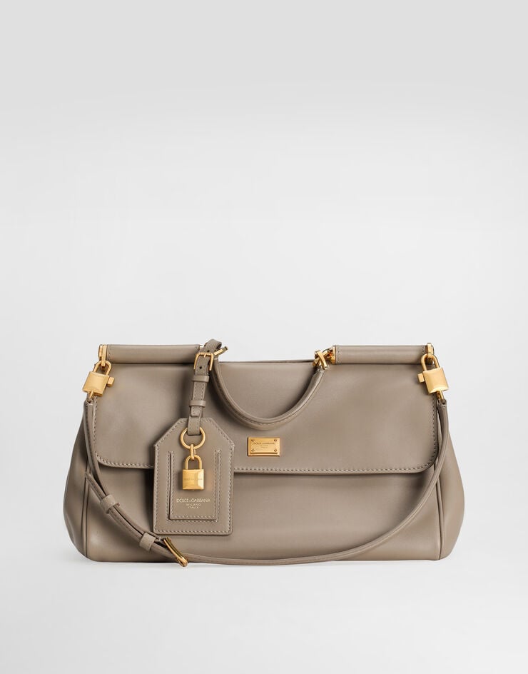 Dolce & Gabbana Medium My Sicily handbag in plongé calfskin Beige BB7782B7321