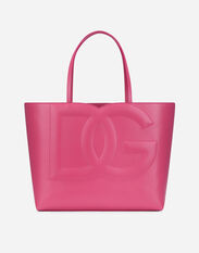 Dolce & Gabbana Borsa DG Logo Bag shopping media in pelle di vitello Nero CQ0584A1471