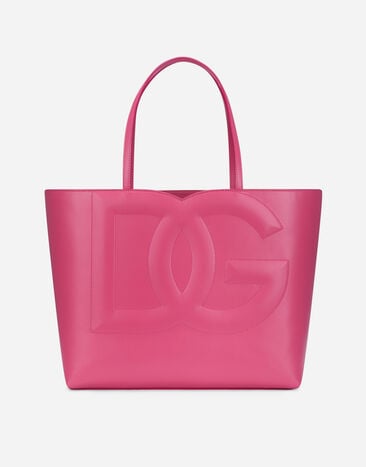 Dolce & Gabbana Mittelgroßer Shopper DG Logo Bag aus Kalbsleder Mehrfarbig BB2274AI354