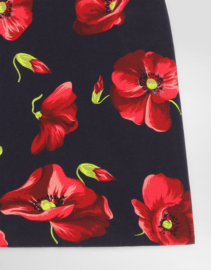 Dolce & Gabbana Poppy-print interlock dress Dolce & Gabbana Poppy-print interlock dress L5JDBIHSGBD