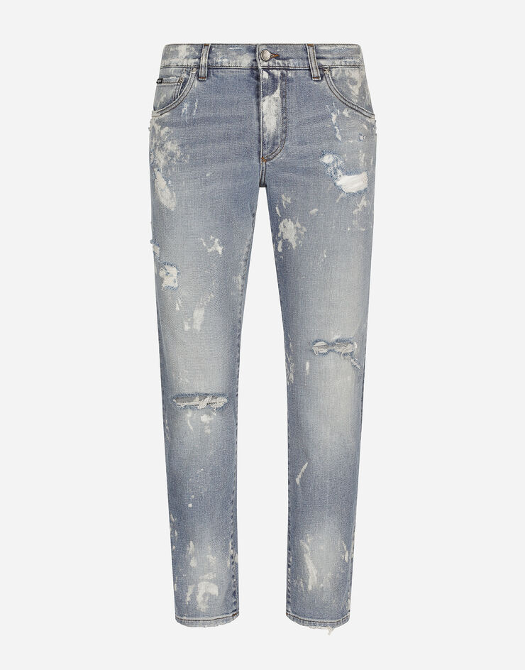 Dolce&Gabbana Jeans slim in denim stretch bleached lavato Multicolore GY07CDG8JH0