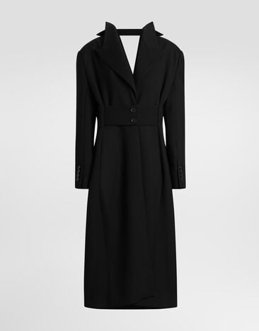 Dolce & Gabbana Wool gabardine coat Black F0W6ETFU272
