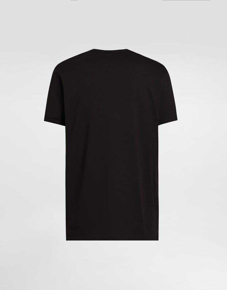 Dolce & Gabbana T-Shirt aus Baumwolle Brown G8JX7TG7P1A