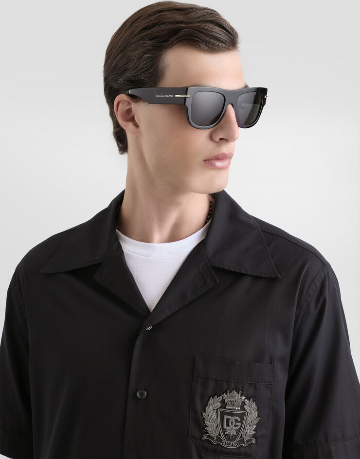 Dolce & Gabbana Hawaii cotton shirt Black G5JH9ZGK278