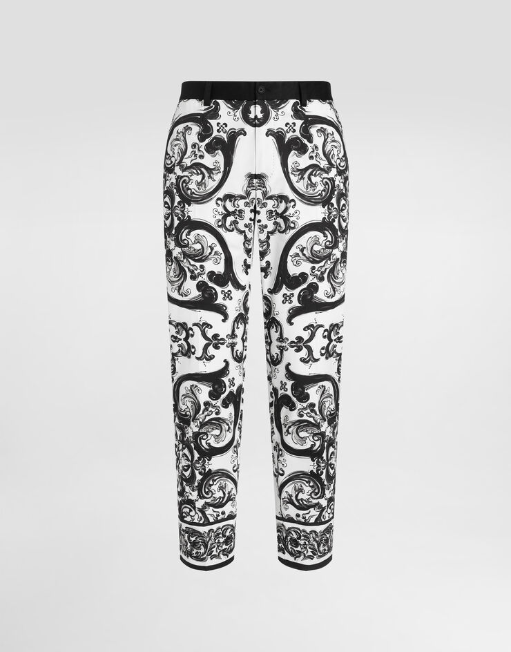Dolce & Gabbana Hose mit Majolika-Print Mehrfarbig GYK9ETFPFSN