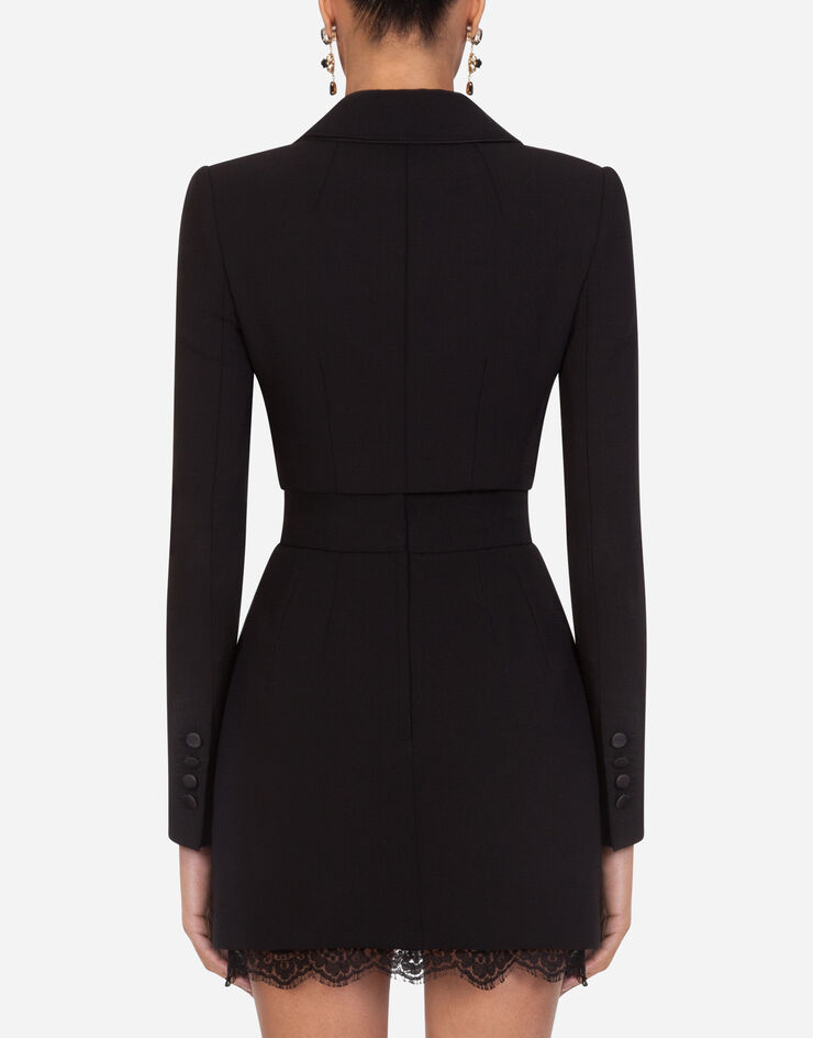 Dolce & Gabbana Double woolen fabric spencer BLACK F28UOTFUBDY