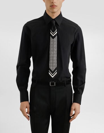 Dolce & Gabbana Micro-design and logo twill print Multicolor GT149EG0WV5