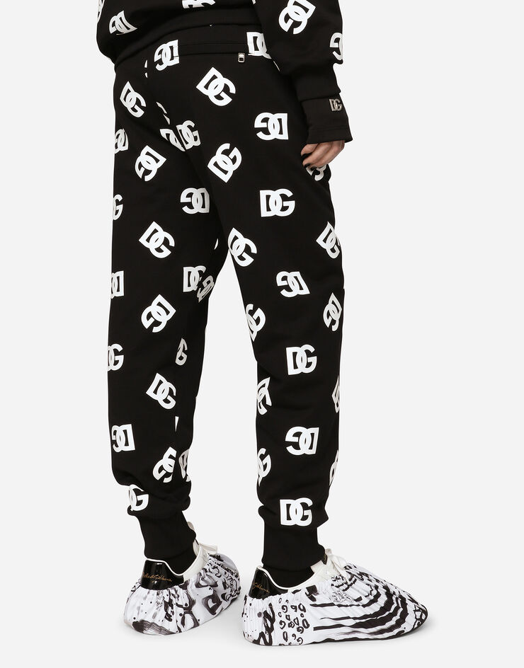 Jersey jacquard jogging pants with DG logo main image 0