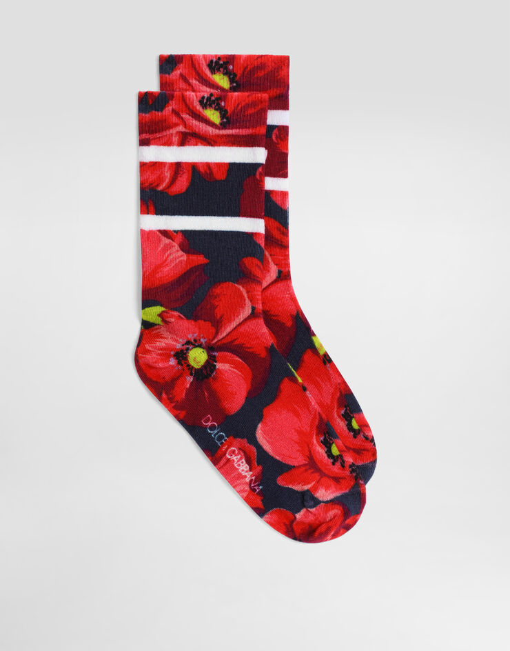 Dolce & Gabbana Poppy-print cotton socks Dolce & Gabbana Poppy-print cotton socks LBKAC8JAHMD