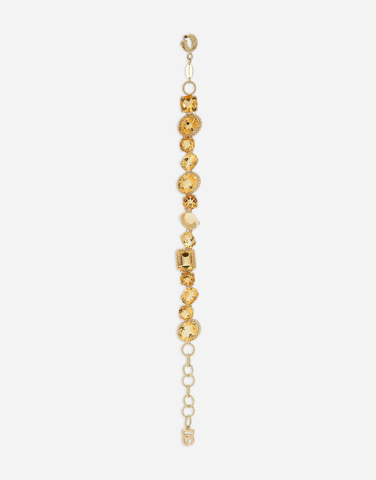 Dolce & Gabbana 시트린 장식 18kt 옐로 골드 안나 브레이슬릿 골드 WBQA1GWQC01