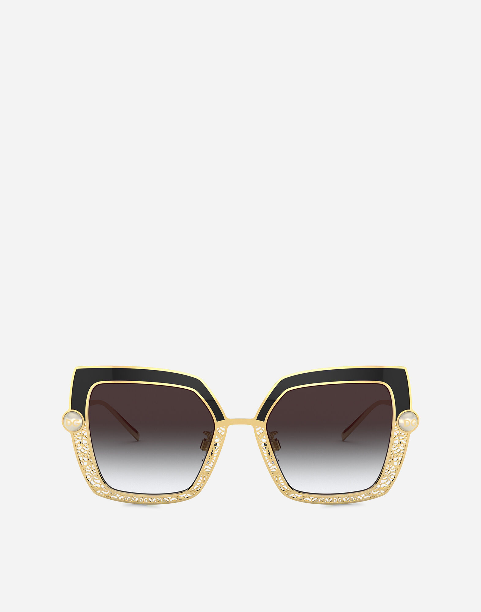 Filigree pearls sunglasses in BLACK for Women Dolce Gabbana