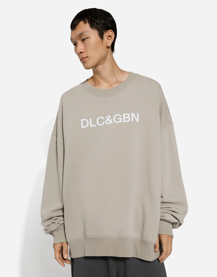 Dolce & Gabbana Sweat-shirt ras de cou à imprimé logo Dolce&Gabbana Gris G9AQVTG7M8G