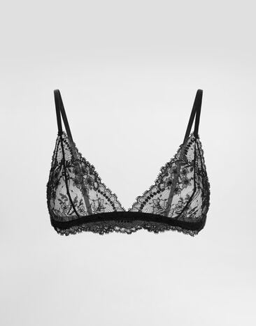 Dolce & Gabbana Soutien-gorge triangle en dentelle de Chantilly Noir O1B75TONI52