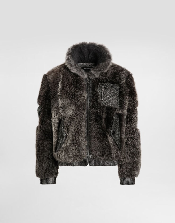 Dolce & Gabbana Single-breasted shearling coat Dolce & Gabbana Single-breasted shearling coat Brown G9BUULGJ849