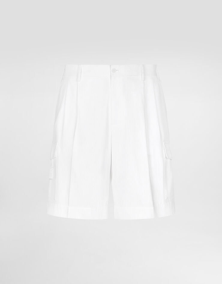 Dolce & Gabbana Gabardine shorts with side pockets White GW3JATFU60L