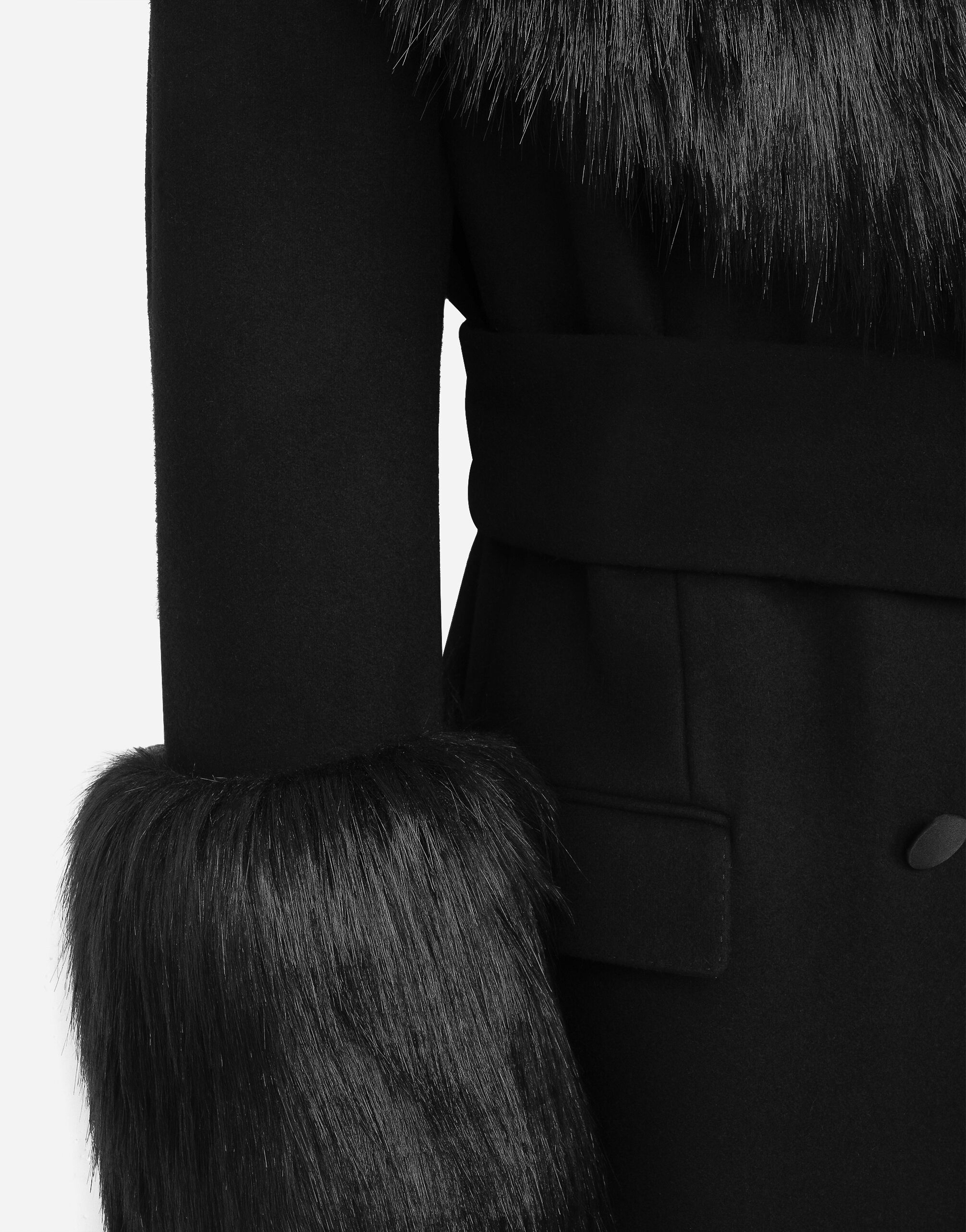 Zara coat with faux fur cuffs deals