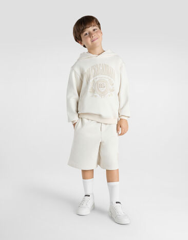 Dolce & Gabbana Hoodie with Dolce&Gabbana logo Cream L4JWLVG7O5B